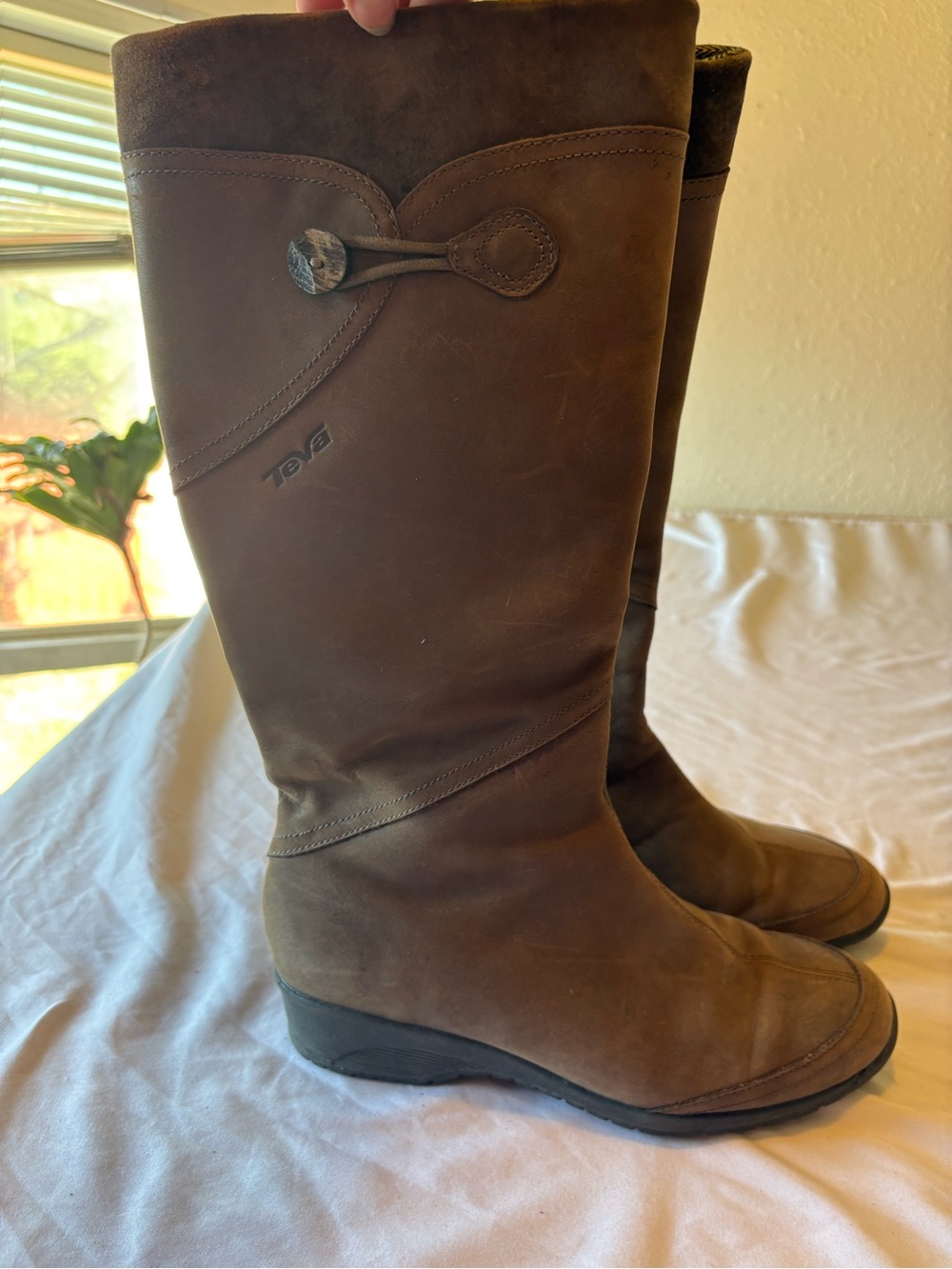 Teva Brown Leather Tall Winter Boots